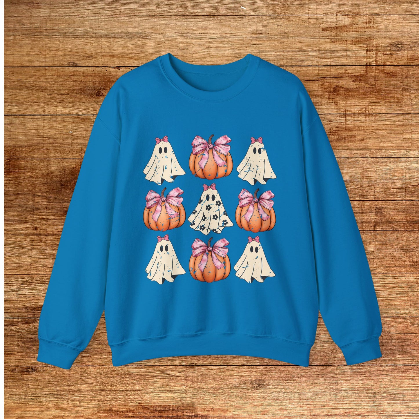 Pumpkins & Ghosts & Bows Aesthetic Coquette Sweatshirt