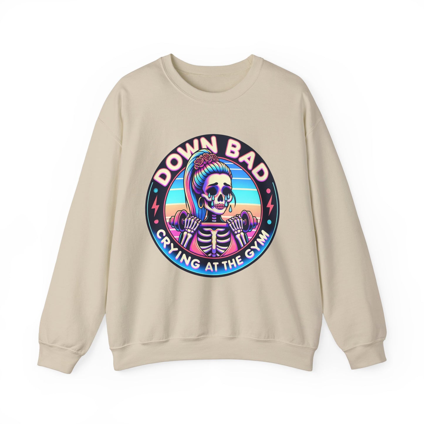 Down Bad Crying Tortured Lyrical Skeleton Sweatshirt