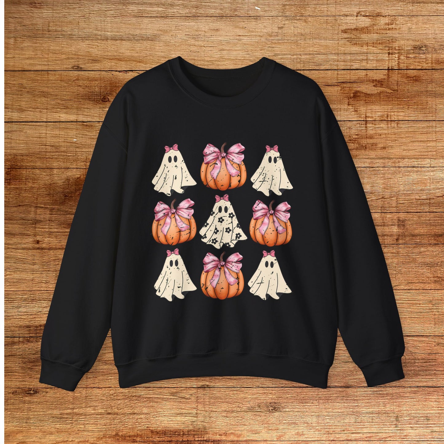 Pumpkins & Ghosts & Bows Aesthetic Coquette Sweatshirt