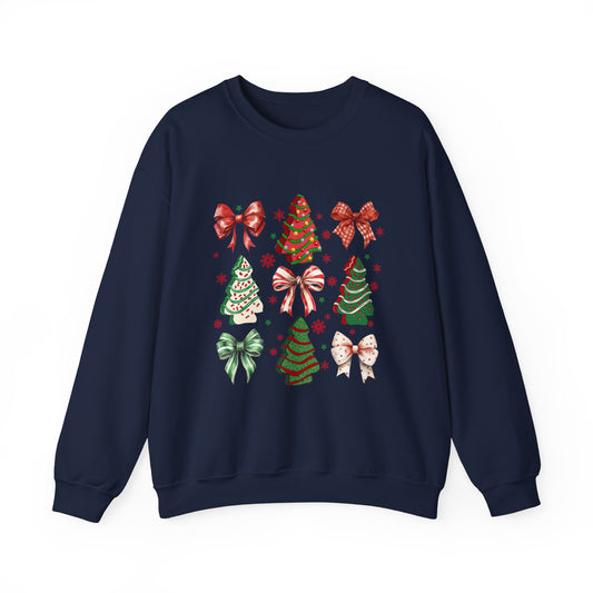 Christmas Tree Snack Coquette Holiday Sweatshirt