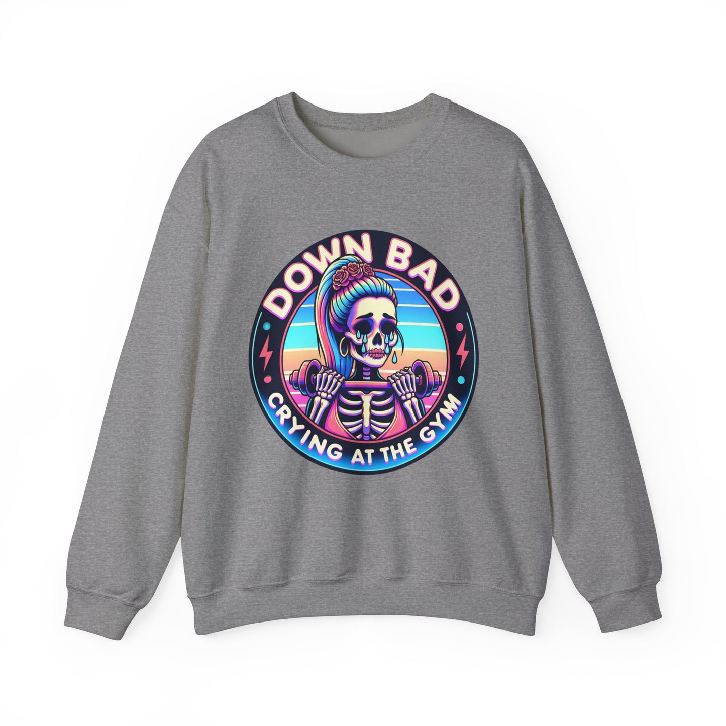 Down Bad Crying Tortured Lyrical Skeleton Sweatshirt