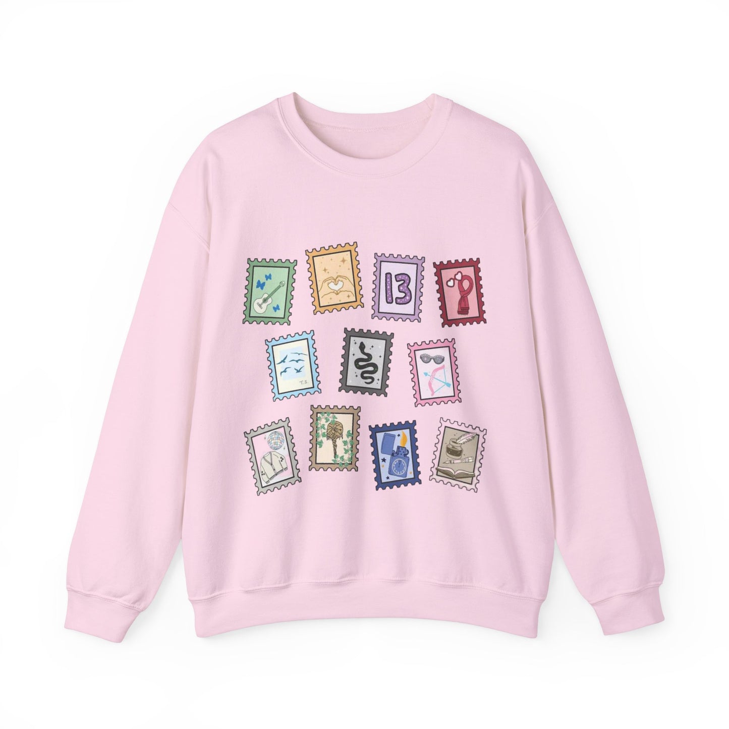 Music Album Stamps Cozy Sweatshirt