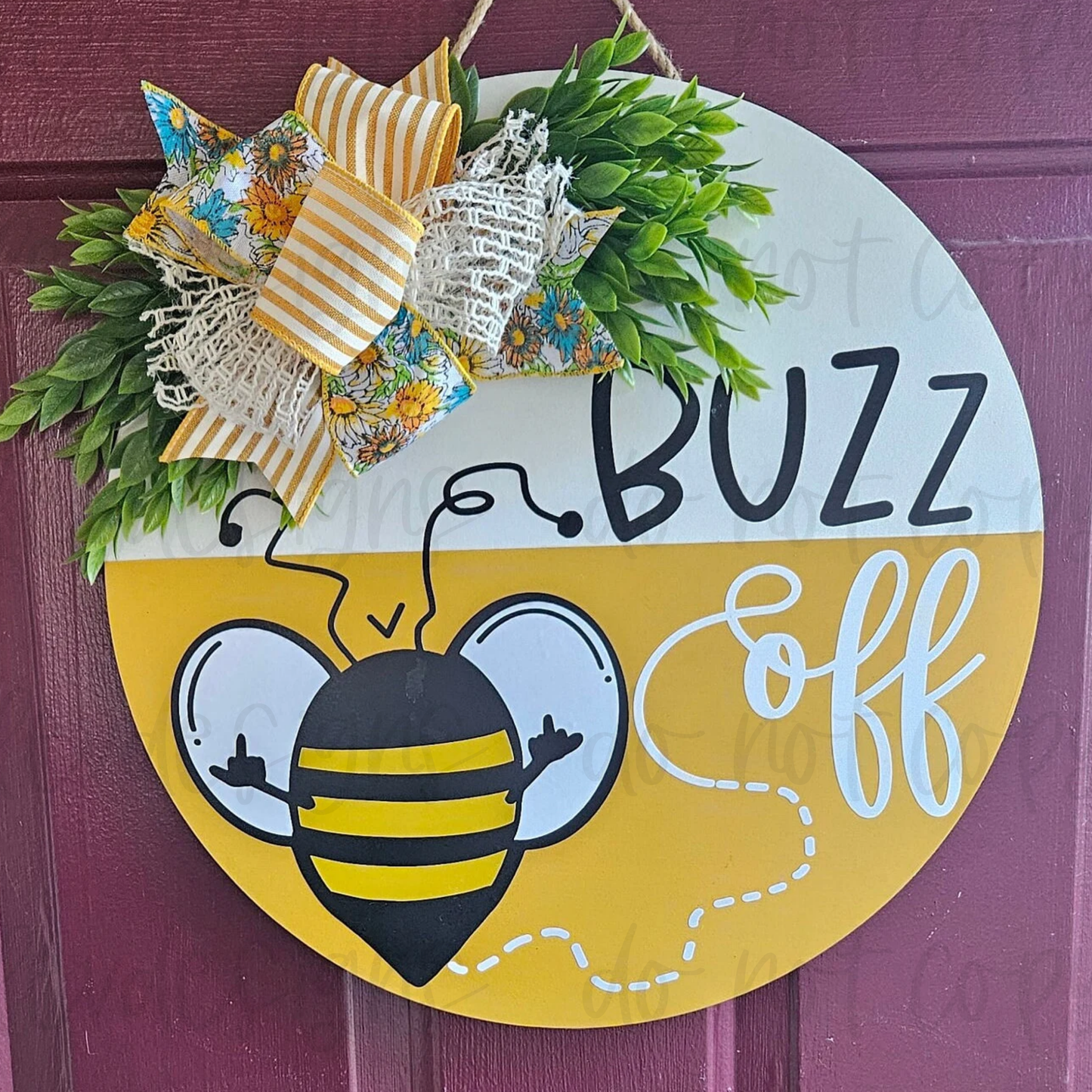 Buzz Off Bumblebee Door Hanger