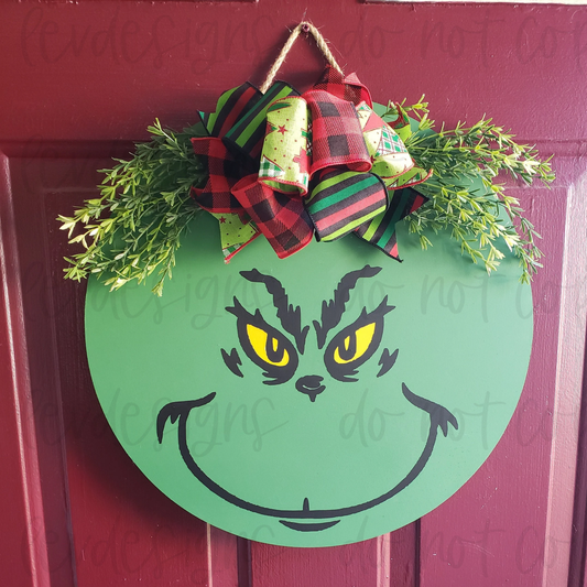 Green Man Christmas Movie Door Hanger