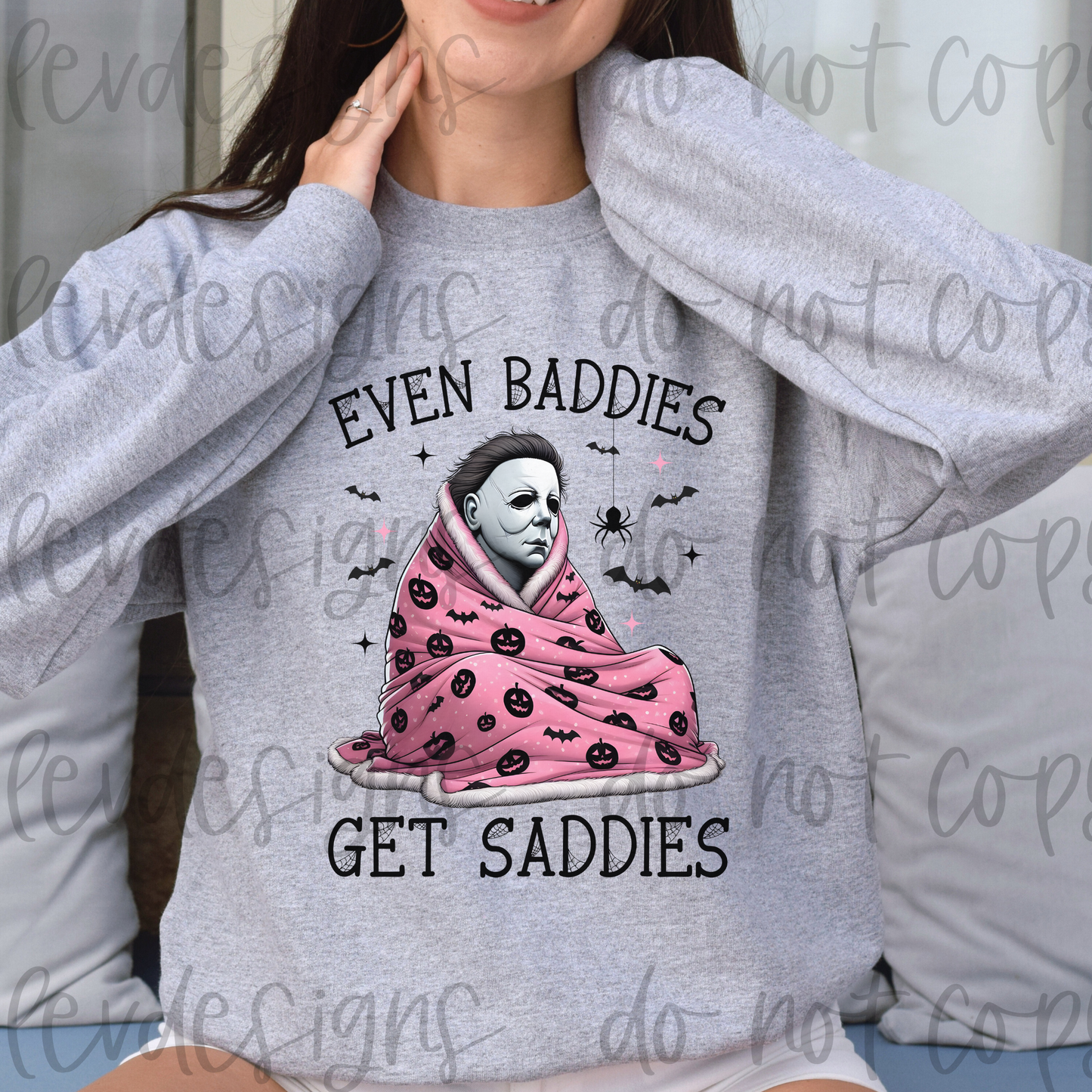 Even Baddies Get Saddies Halloween Horror Movie Sweatshirt