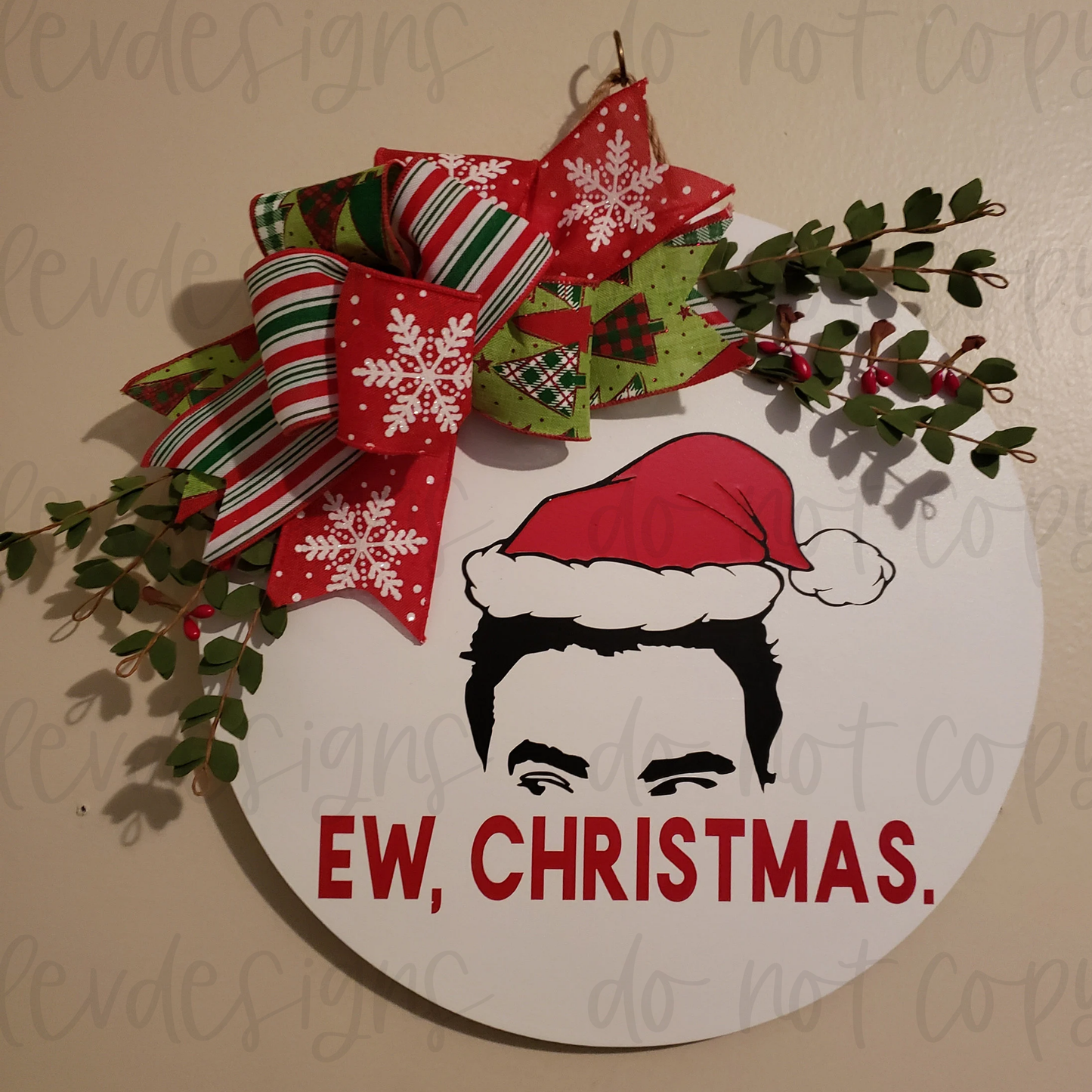 Ew, Christmas TV Show David Holiday Door Hanger