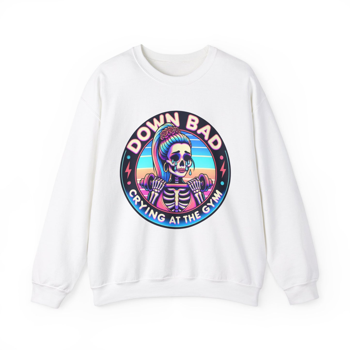 Down Bad Crying Tortured Lyrical Skeleton Sweatshirt