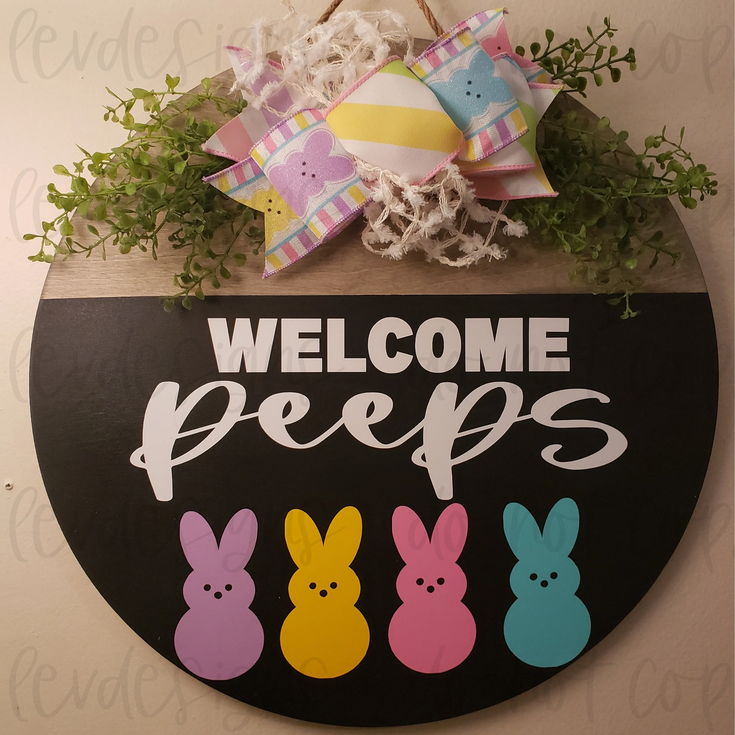 Welcome Peeps Easter Door Hanger