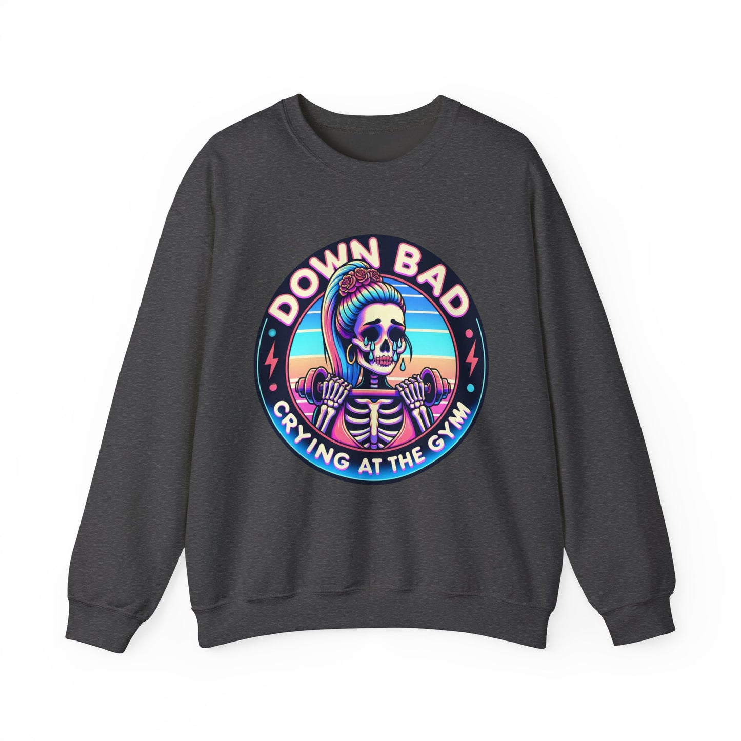 Down Bad Crying Tortured Lyrical Skeleton Sweatshirt