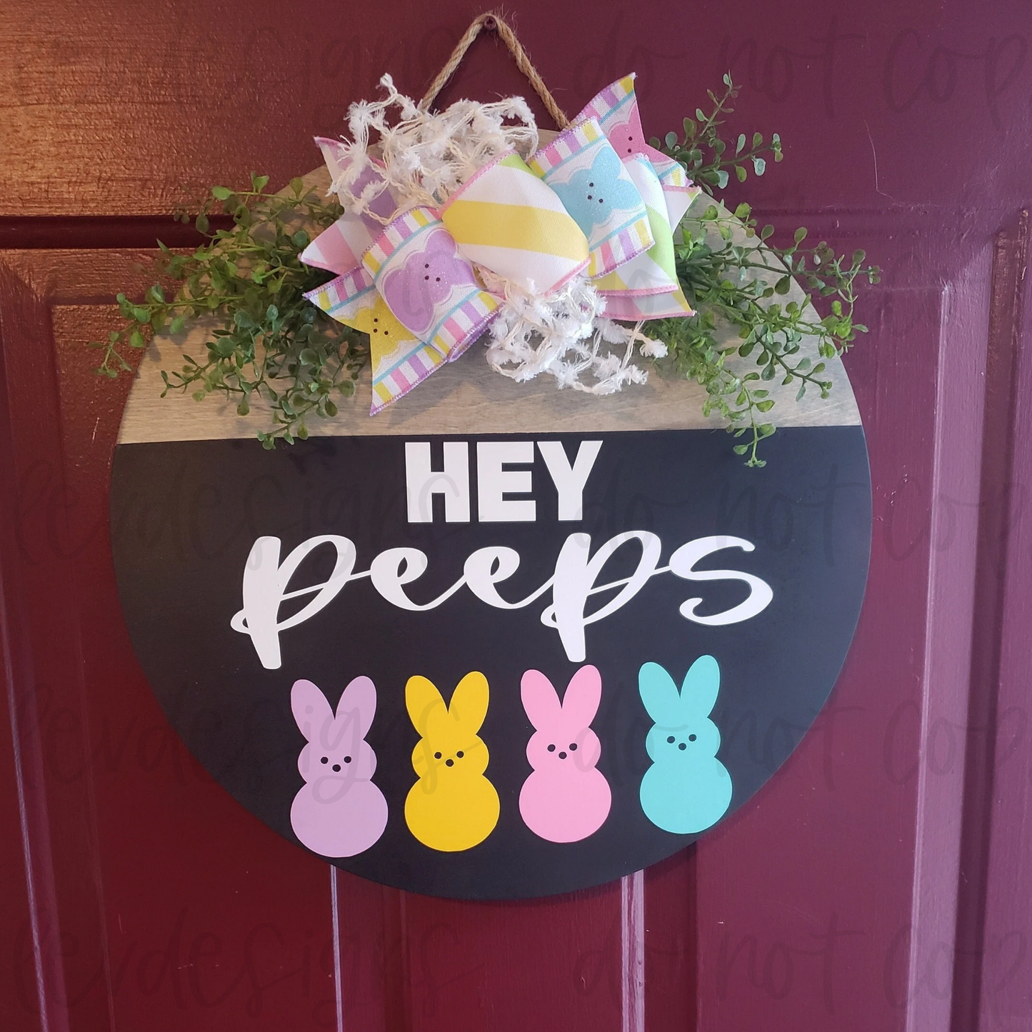 Welcome Peeps Easter Door Hanger