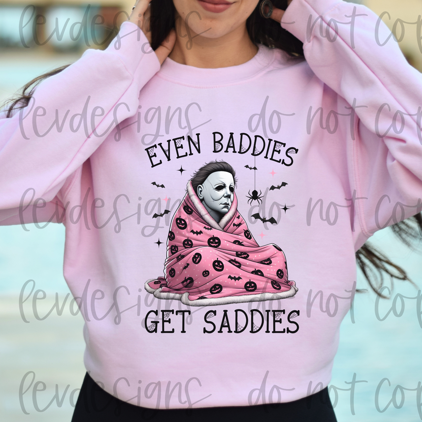 Even Baddies Get Saddies Halloween Horror Movie Sweatshirt