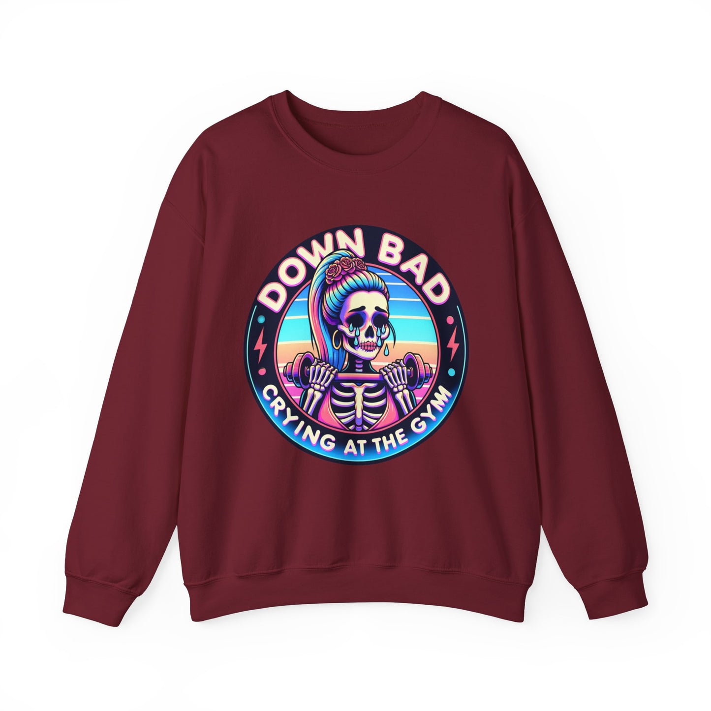 Down Bad Crying Tortured Lyrical Skeleton Sweatshirt