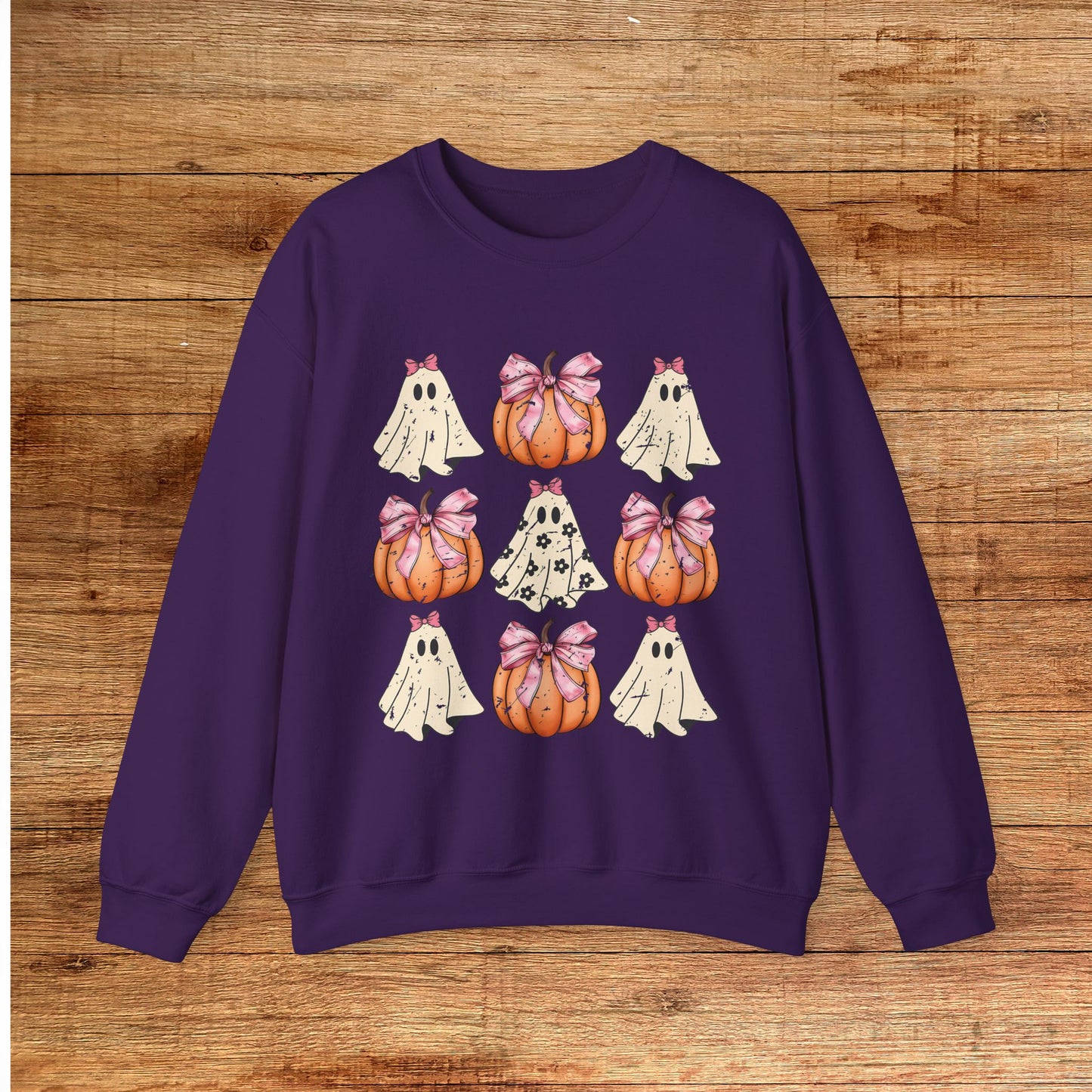 Pumpkins & Ghosts & Bows Aesthetic Coquette Sweatshirt