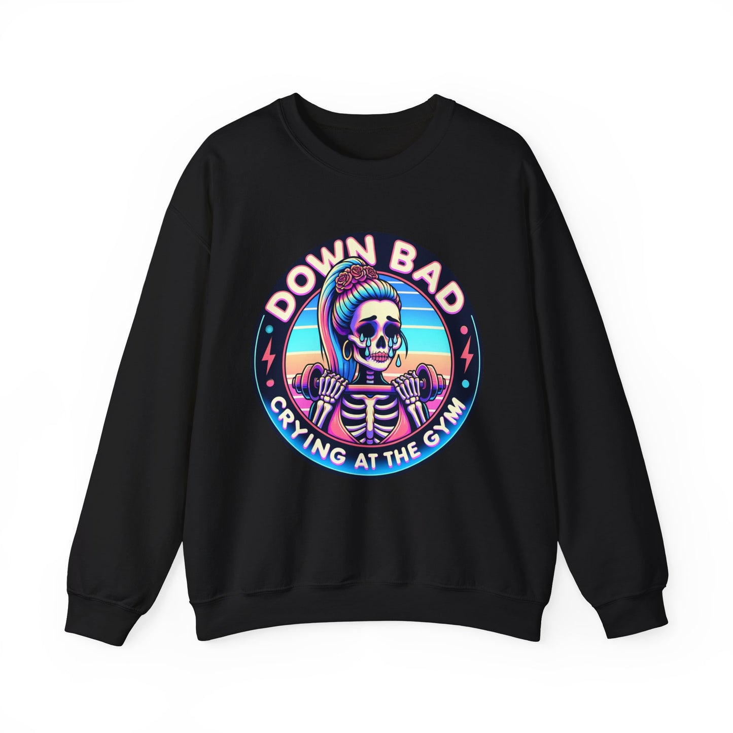 Down Bad Crying Tortured Lyrical Skeleton Sweatshirt