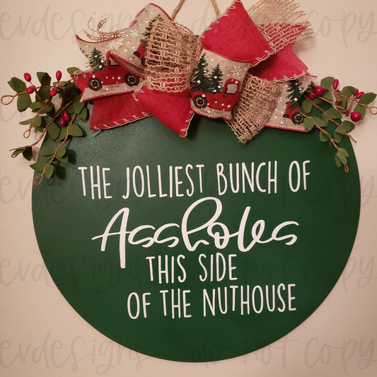 The Jolliest Bunch Holiday Front Door Decor