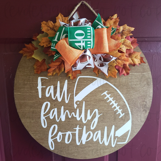 Fall, Family & Football Seasonal Front Door Decor