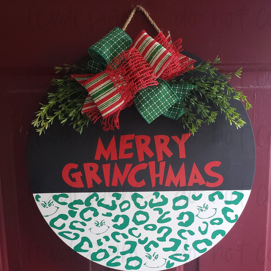 Green Man Christmas Door Decor