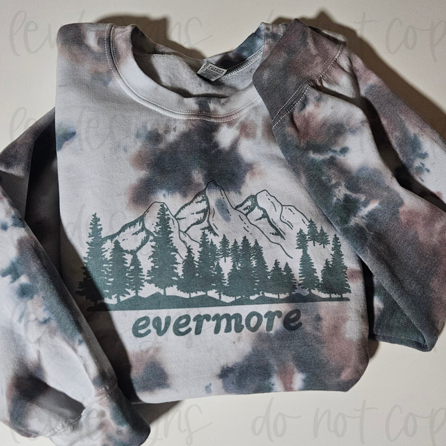 Evermore Long-Sleeved Dyed Sweatshirt Tour Merch Era Shirt