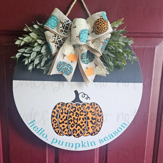 Welcome Pumpkin Season Fall Door Decor