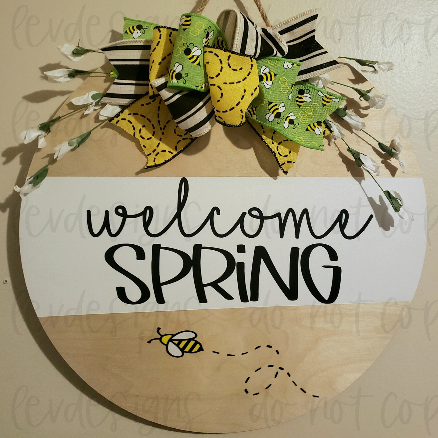 Welcome Spring Seasonal Front Door Decor